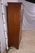 Ethan Allen tall inlaid crotch mahogany gentleman's chest; 68-6897B