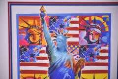 Framed print "God Bless America" by Peter Max; 975-1785