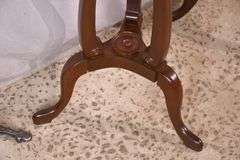Pair of tall mahogany plant stands; 68-6923