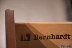 Bernhardt oak campaign style 5 drawer chest; 68-6816A