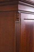 Ethan Allen tall inlaid crotch mahogany gentleman's chest; 68-6897B