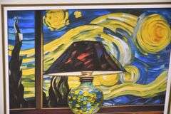 Limited edition framed print "Stain Glass Lamp 2" by Van Gogh Limited Co.; 975-1767