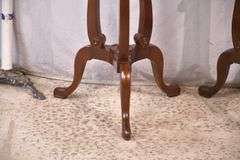 Pair of tall mahogany plant stands; 68-6923