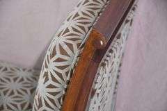 Long bench with upholstered seat and sides; 74-12767