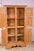 Early pine 4 door cupboard; 74-12772