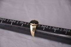10k gold ring with onyx stone; 13227-008