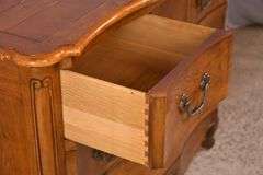 Baker carved cherry French style 2-over-3 drawer chest; 74-12759