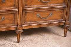 Henredon inlaid walnut 9 drawer triple dresser; 68-6865B