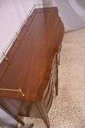 Thomasville cherry serpentine front sideboard with brass rail; 68-6940