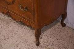 Inlaid walnut French style chest on chest with fitted interior; 68-6878A