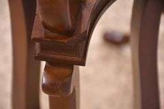 Pair of tall mahogany plant stands; 68-6923