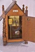 Winterhalder & Hofmeier Victorian era clock with carved oak case; 1086-017