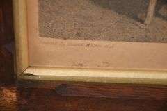 Framed vintage engraving "The Blind Fiddler" by David Wilkie; 336-4476