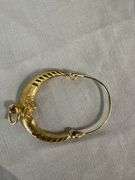 Gold-toned crescent moon pendant; 13227-011