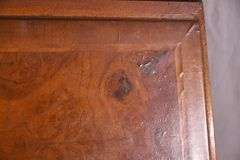 Inlaid burl walnut 2 part slant front secretary; 68-6921