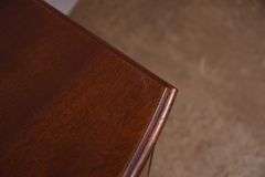 Pair of Ethan Allen inlaid mahogany 4 drawer bowfront bedside chests; 68-6897D