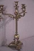 Pair of Mappin Brothers large ornate silverplate candelabras; 971-283