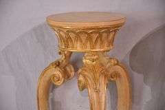 Pair of tall carved plant stands with paw feet; 68-6854