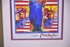 Framed print "God Bless America" by Peter Max; 975-1785