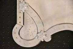 Venetian mirror with etched mirror surround; 68-6949