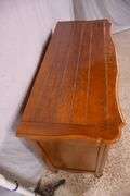 Baker carved cherry French style 2-over-3 drawer chest; 74-12759
