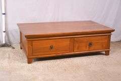 Large 2 drawer coffee table; 74-12782