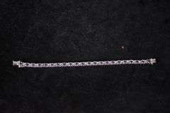 Sterling silver tanzanite bracelet; 155-1085