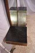 Bogart mahogany vanity with oval beveled mirror; 68-6946