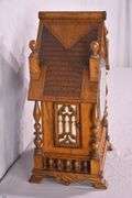 Winterhalder & Hofmeier Victorian era clock with carved oak case; 1086-017