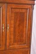 Ethan Allen tall inlaid crotch mahogany gentleman's chest; 68-6897B
