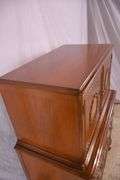 Inlaid walnut French style chest on chest with fitted interior; 68-6878A