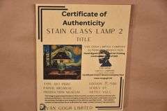 Limited edition framed print "Stain Glass Lamp 2" by Van Gogh Limited Co.; 975-1767