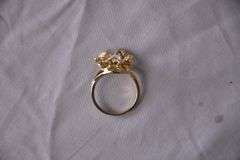 14kt gold opal flower ring; 13227-019