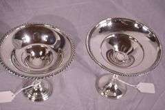 2 sterling silver compotes; 4171-029