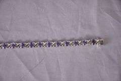 Sterling silver tanzanite bracelet; 155-1085