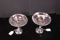 2 sterling silver compotes; 4171-029