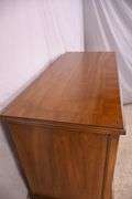 Henredon inlaid walnut chest on chest with fitted interior; 68-6865A