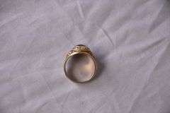 Ladies' 10kt gold Barnwell Highschool 1968 class ring with ruby center stone; 13227-027