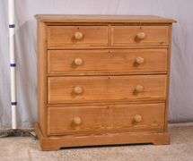 Pine 2-over-3 drawer chest; 74-12771