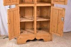Early pine 4 door cupboard; 74-12772