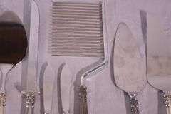7 miscellaneous Gorham "Chantilly" serving pieces with sterling silver handles; 971-276