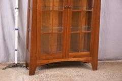 Ethan Allen cherry Arts & Crafts style 2 door display cabinet; 68-6862