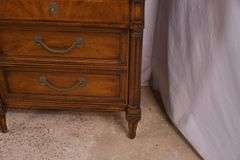 Henredon inlaid walnut 9 drawer triple dresser; 68-6865B