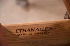 Ethan Allen inlaid crotch mahogany 9 drawer dresser; 68-6897C