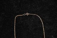 14kt gold necklace with pearl and 10kt gold pendant; 13227-024