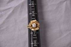 14kt gold opal flower ring; 13227-019