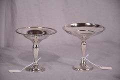 2 sterling silver compotes; 4171-029