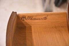 Thomasville cherry serpentine front sideboard with brass rail; 68-6940