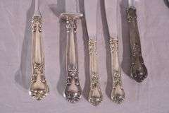 7 miscellaneous Gorham "Chantilly" serving pieces with sterling silver handles; 971-276