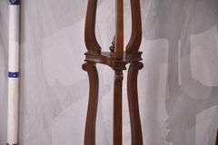 Pair of tall mahogany plant stands; 68-6923